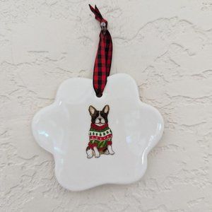 Rae Dunn Frenchie Christmas Tree Ornament NWT